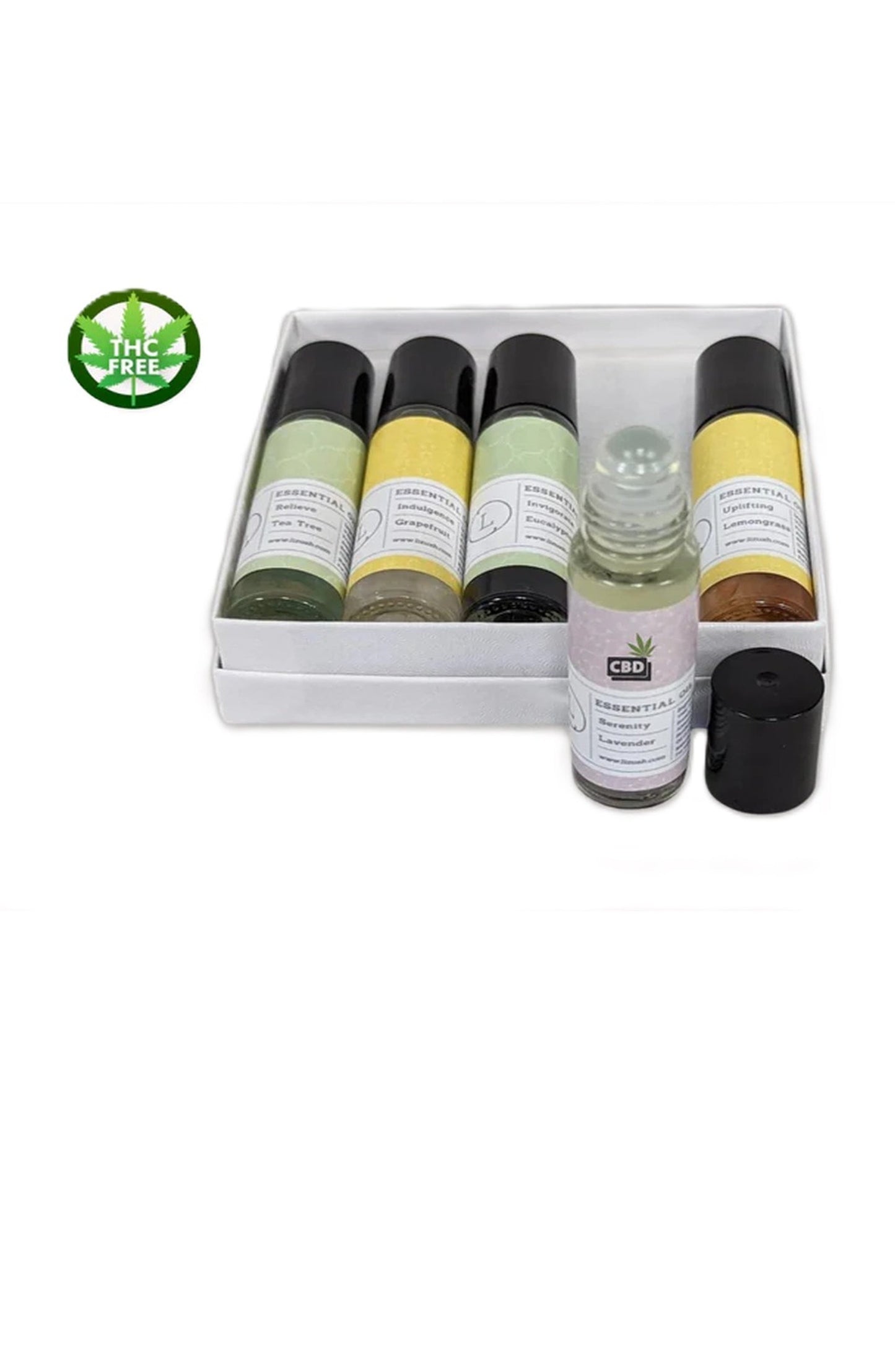 CBD Essential Oils Roll-On set with Crystals and CBD (THC free)-1