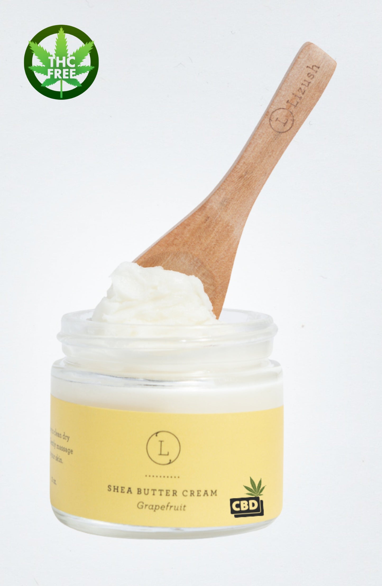 CBD Grapefruit Shea Butter Body Cream with CBD, Shea Body Lotion (THC free)-1