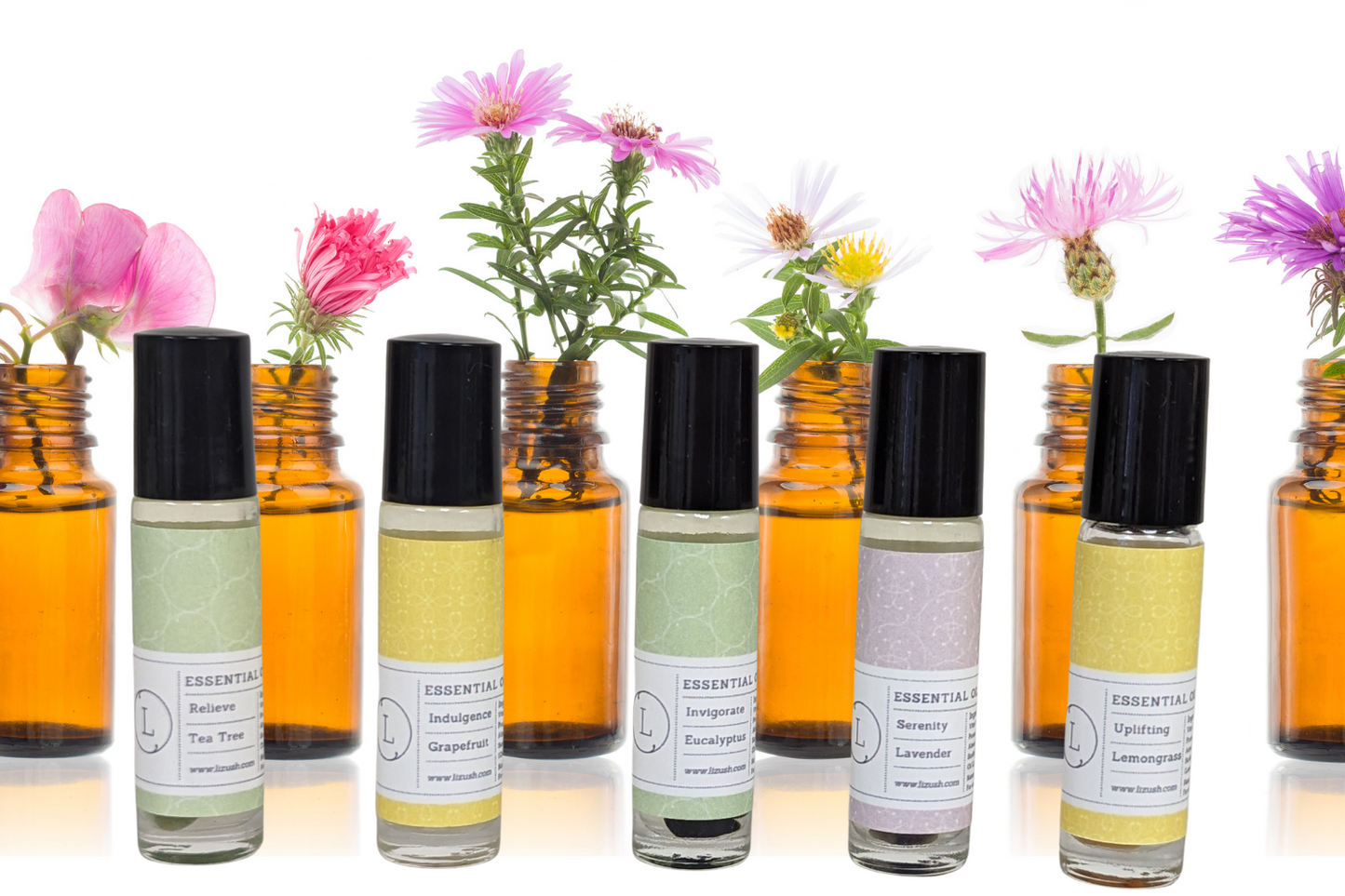 CBD Essential Oils Roll-On set with Crystals and CBD (THC free)-2