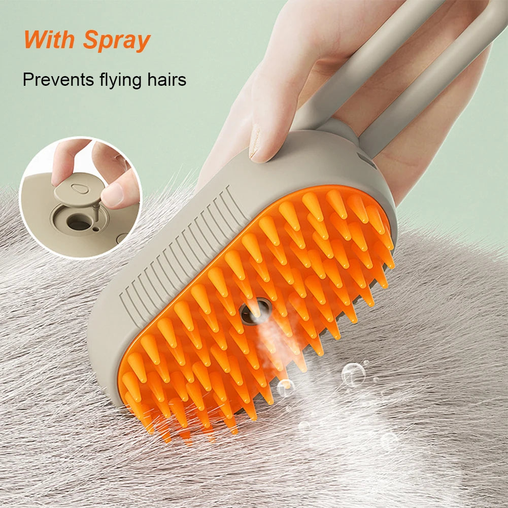 Steam Grooming Brush for Pets-2